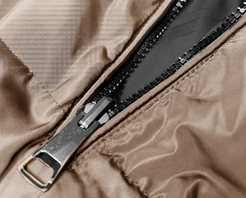 Długa kamizelka damska dwustronna beż-grafit (B8248-12)