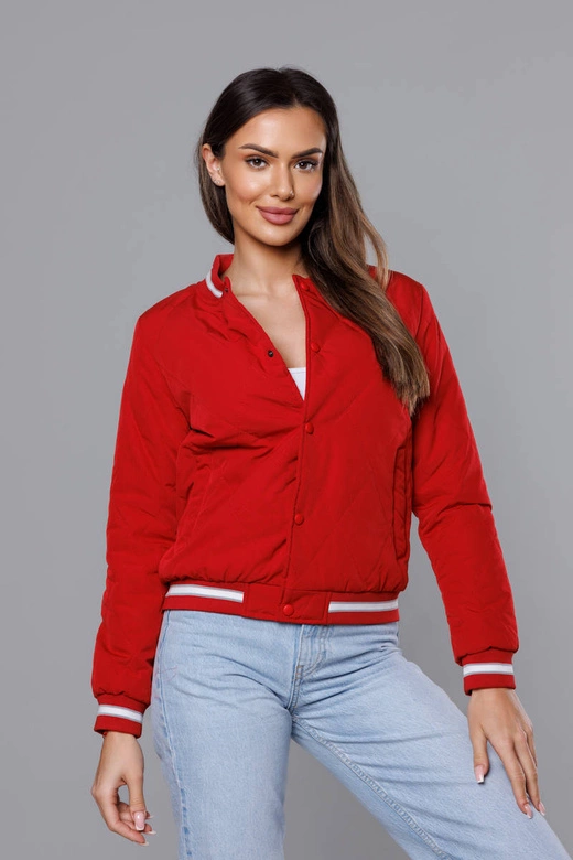Kurtka damska bomberka ciemnoczerwona (16M9070-270)