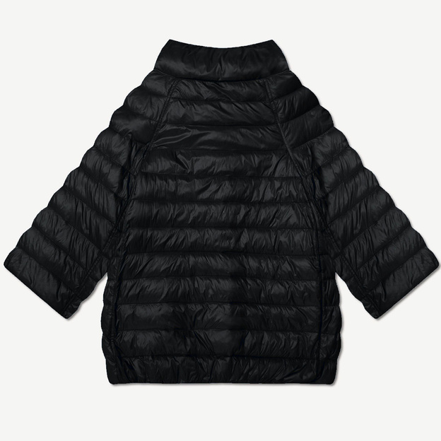 Dwustronna kurtka damska z rękawem 3/4 Goodlookin czarna/kwiaty (PC-7511-1)