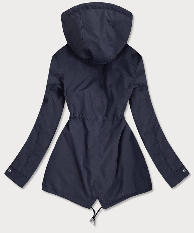 Dwustronna kurtka damska granatowo-brązowa (w507big)