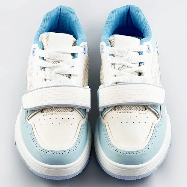 Damskie adidasy dwukolorowe niebiesko-białe (ad-585)