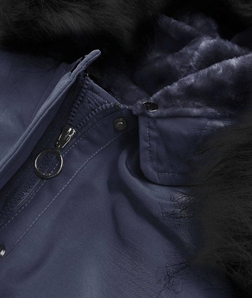 Wodoodporna parka damska granatowa (m-176)