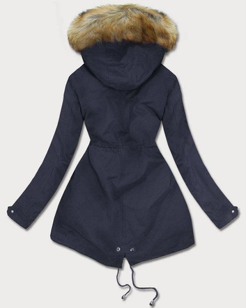 DAMSKA PARKA Z PODPINKĄ GRANATOWA (1998A)