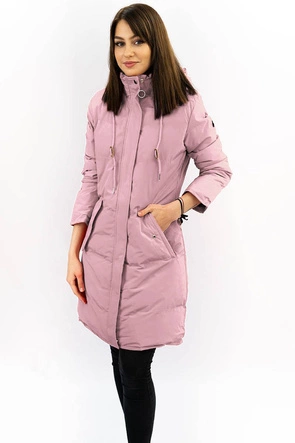 PIKOWANA ZIMOWA KURTKA DAMSKA RÓŻOWA (M-963)