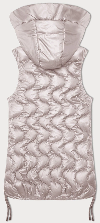 Bezrękawnik damski z ozdobnym pikowaniem S'West perłowy róż (B8337-51)