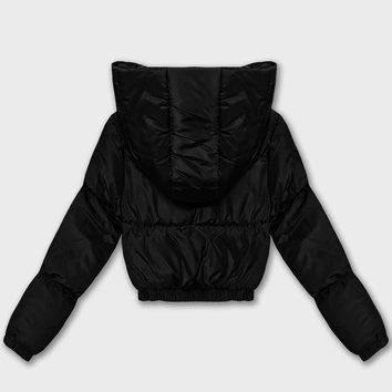 Krótka kurtka zimowa puffer J Style czarna mat (5M3360-392)