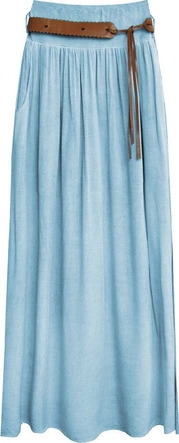SPÓDNICA MAXI Z PASKIEM JASNONIEBIESKA 2 (343ART)