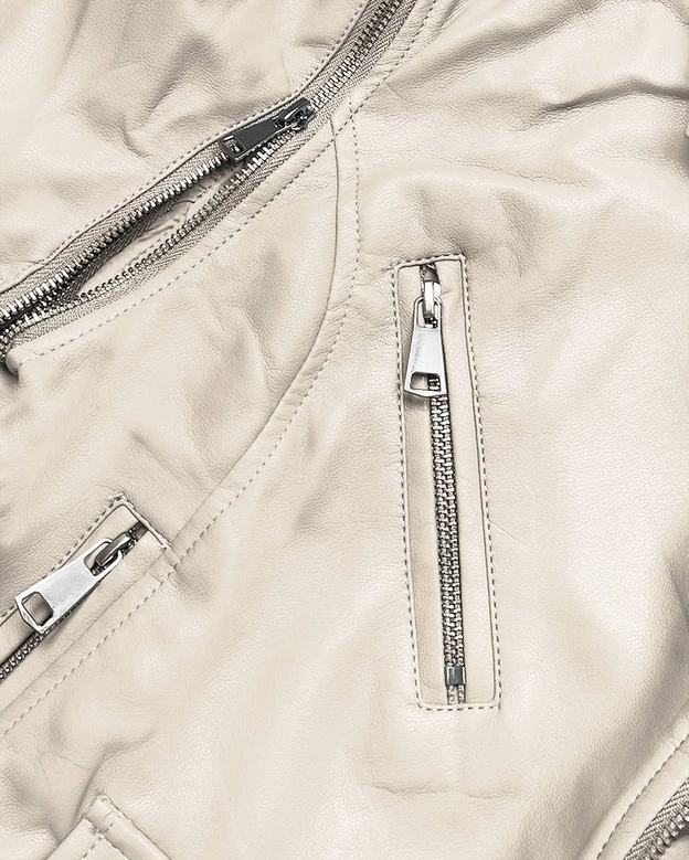 RAMONESKA - KAMIZELKA EKOSKÓRA ECRU (FL202050)