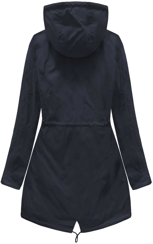 DWUSTRONNA PARKA Z KAPTUREM GRANATOWA (W0233)