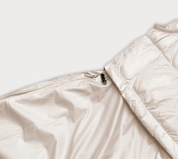 Kamizelka z rozkloszowanym dołem jasny beż (ag3-06)