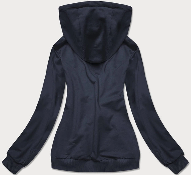 Cienka damska bluza kangurka ciemny granat (W06-25)