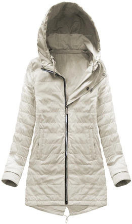DWUSTRONNA PARKA Z KAPTUREM BEŻOWA (W0233)