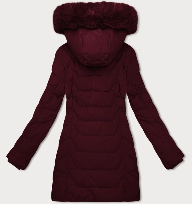 Kurtka damska z kapturem J Style bordowa (16M9121-06)