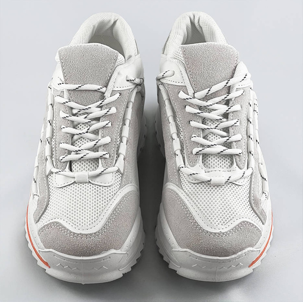 DAMSKIE BUTY SPORTOWE BIAŁO-BEŻOWE (S1115)