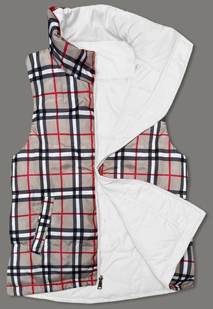 DWUSTRONNA KAMIZELKA DAMSKA BIAŁA (2383)