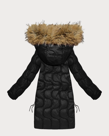 Kurtka damska z ozdobnym pikowaniem J Style czarna (5M3351-392)