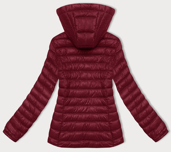 Pikowana kurtka damska z kapturem J Style bordo (16M9102-06)