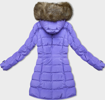 Zimowa kurtka damska z futrzaną podszewką lilac (LHD-23063)