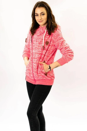 DAMSKA BLUZA Z KAPTUREM RÓŻOWY MELANŻ (1926)