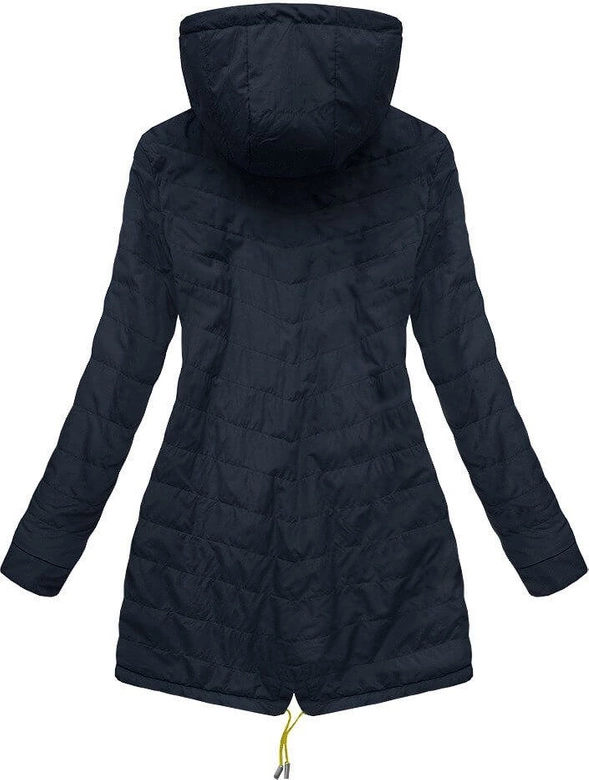 DWUSTRONNA PARKA Z KAPTUREM ŻÓŁTO-GRANATOWA (W306BIG)