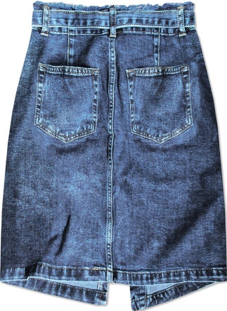 SPÓDNICA JEANSOWA Z PASKIEM NIEBIESKA (H8339)