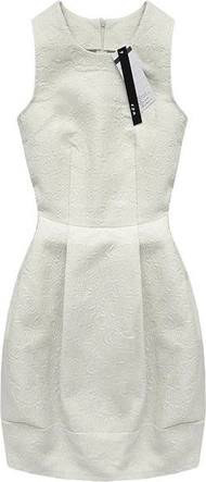 SUKIENKA Z TŁOCZONYM WZOREM ECRU (3121)