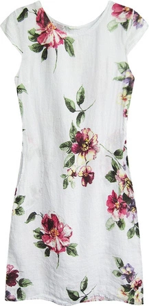 LNIANA SUKIENKA W KWIATY BIAŁA (364/2ART)