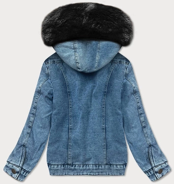 Przejściowa dwustronna kurtka jeansowa niebiesko-czarna (b9730-5001)