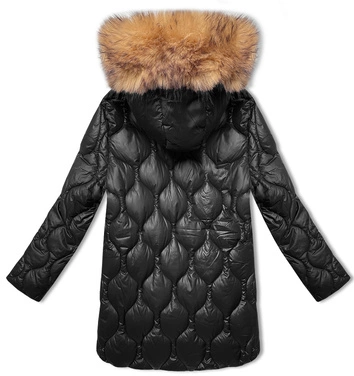 Kurtka damska z ozdobnym pikowaniem J Style czarna (5M3226-392)