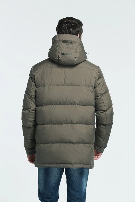 KURTKA ZIMOWA Z PUCHEM NATURALNYM KAKAOWA (5011)