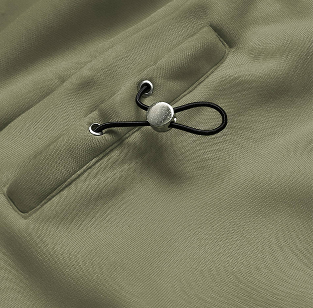 DŁUGA BLUZA DAMSKA Z KAPTUREM KHAKI (AMG-855)