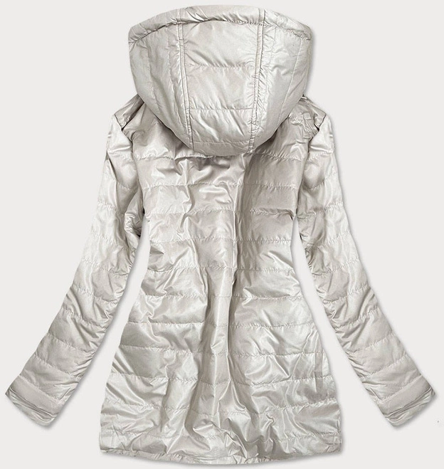 DWUKOLOROWA KURTKA PARKA DAMSKA KHAKI-BEŻ (BH2010)