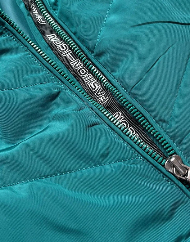 PIKOWANA KURTKA DAMSKA TURKUSOWA (6371)