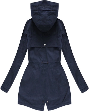 BAWEŁNIANA PARKA Z KAPTUREM GRANATOWA (W152)