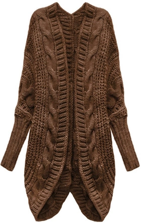 NIETOPERZOWY SWETER BRĄZOWY (125ART)