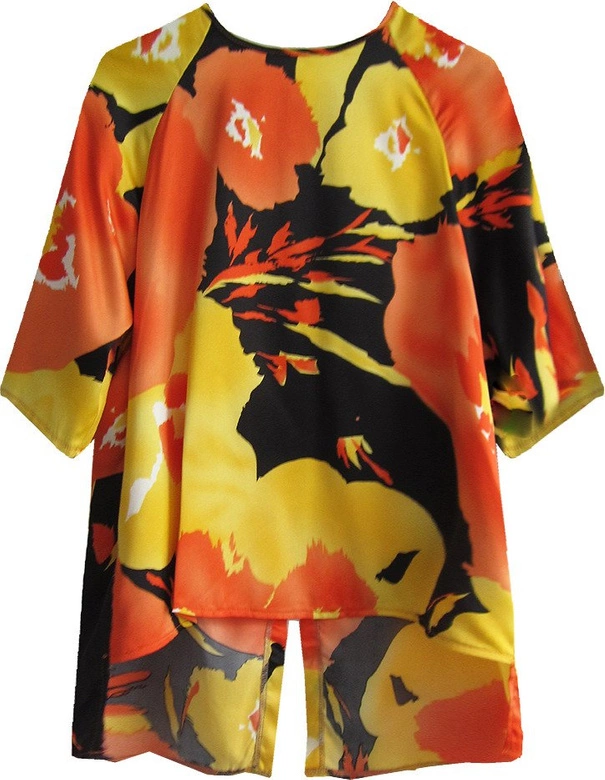 BLUZKA Z ROZCIĘCIEM NA PLECACH POMARAŃCZOWA (430/1ART)