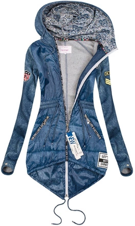 BLUZA IMITUJĄCA JEANS NIEBIESKA 2 (66709)