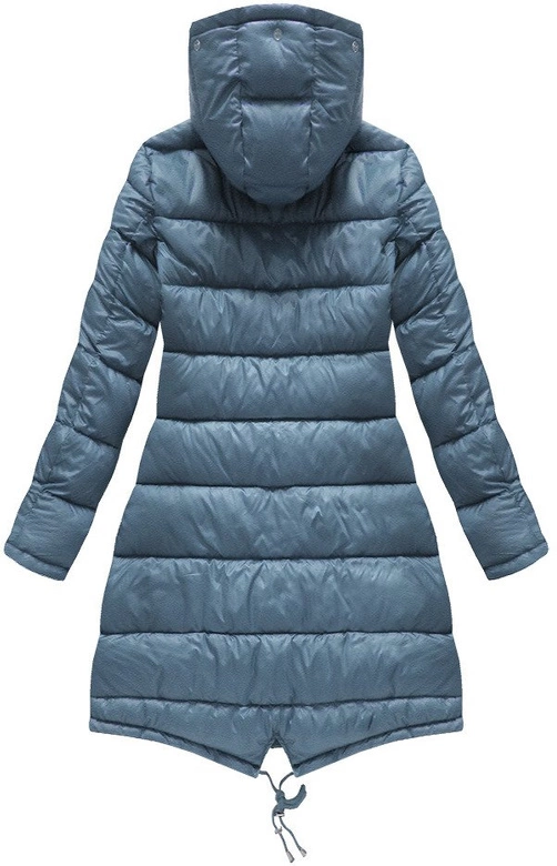 DWUSTRONNA KURTKA Z KAPTUREM NIEBIESKA (PM7210-30)