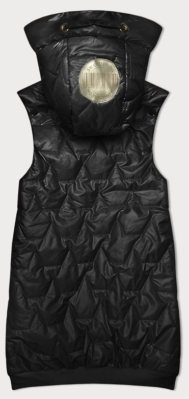 Bezrękawnik damski ze ściągaczem na dole S'West czarny (B8240/B8342-1)