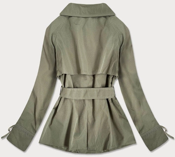 Cienka kurtka damska z kołnierzem khaki (9033#)