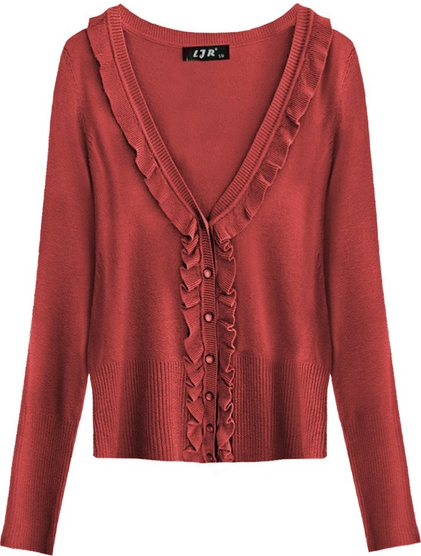 SWETEREK Z FALBANĄ CZERWONY (1522)