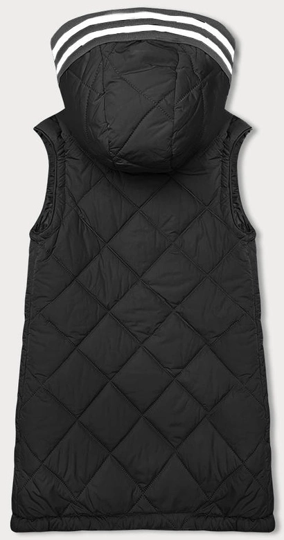 Kamizelka z ozdobnym kapturem czarna (16M9116-392)
