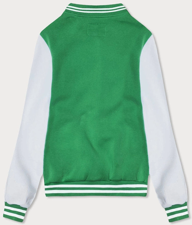 Damska bluza typu college zielona (AMG-57)