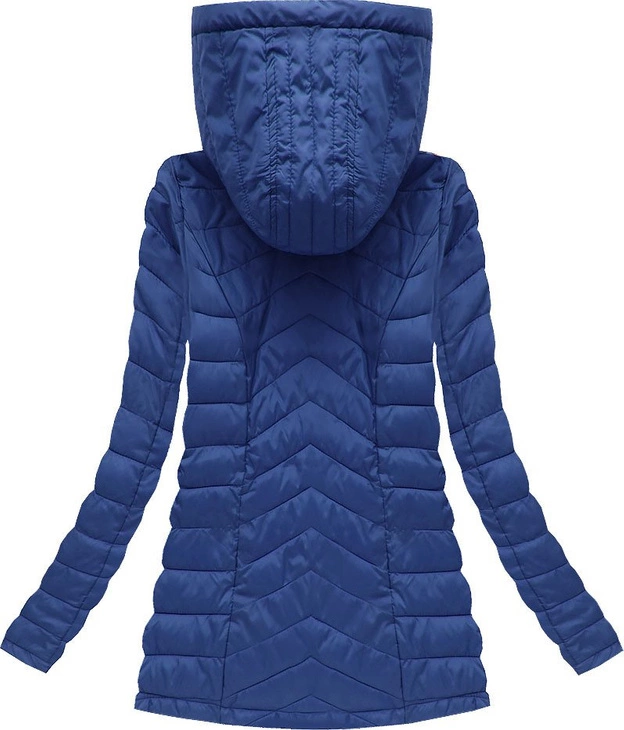 PIKOWANA KURTKA Z KAPTUREM CHABROWA (W622BIG)