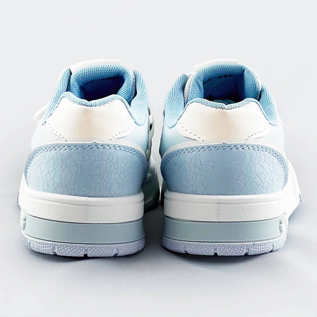 Damskie adidasy dwukolorowe niebiesko-białe (ad-585)