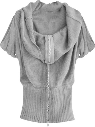 SWETER Z GOLFEM JASNOSZARY (X1225X)