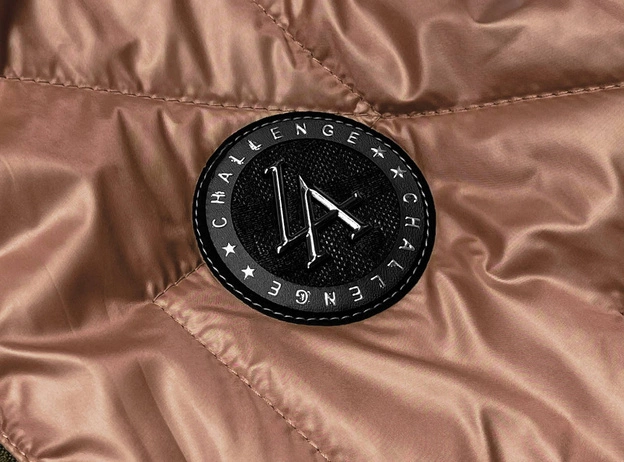 Pikowana kamizelka damska karmel (B8127-14)