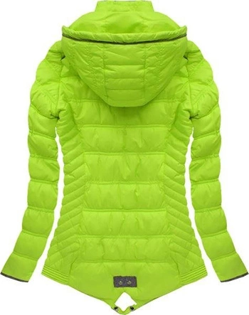 KURTKA Z KAPTUREM LIMONKOWA (W780)