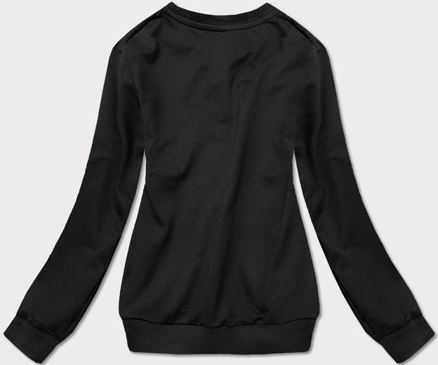 Cienka bluza dresowa damska ze ściągaczami czarna (WB11002-3)