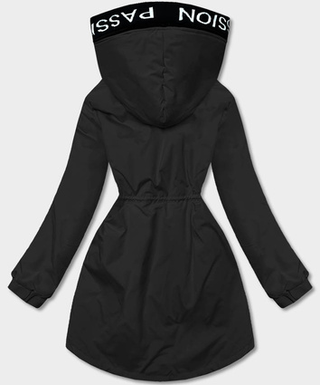 Damska parka oversize czarna (B8080-1)
